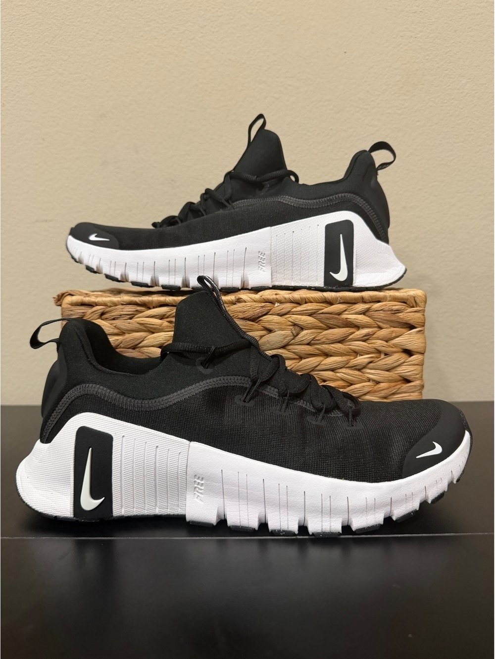 Size 10 - Nike Free Metcon 6 “Black White”